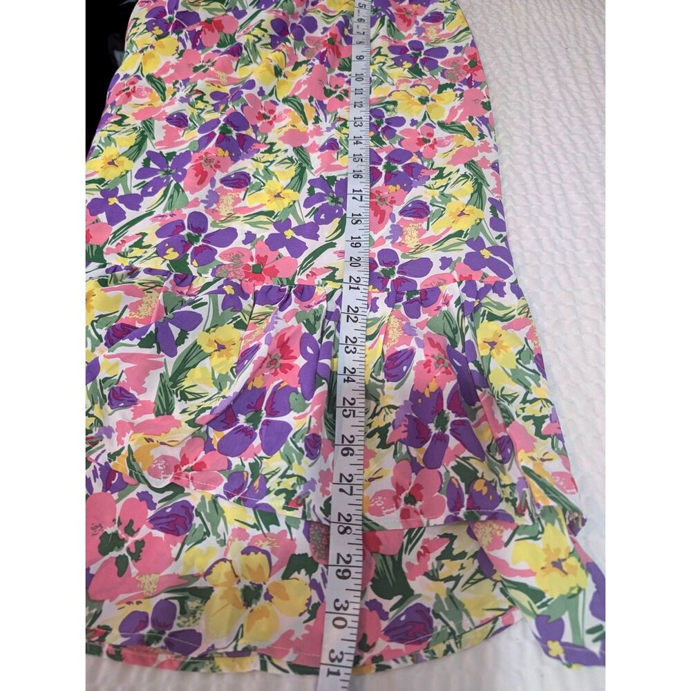 Women's Flowy Midi Floral Printed Skirt -Allegra K- Size S - Picture 8 of 9